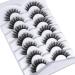 Shop 8D Fluffy Cat Eye Fake Lashes - Natural Look Faux Mink Eyelashes | 7 Pairs D Curl Wispy Lashes for Stunning Extensions - Buy Online on GoSupps.com