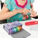 FINPAC Weekly 4 Times a Day Pill Organizer in Slide Open PU Leather Case - Lilac Marble - Buy Online on GoSupps.com