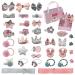36 pieces children loop hair tie hair jewelry set comius Sharp children girls girls hair clips with gift box for children birthday present children's day gift