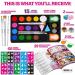 Zenovika Face Paint Kit for Kids - 60 Stencils, 15 Water Based Paints, 2 Glitters - Halloween Makeup Palette for Sensitive Skin - Buy Online on GoSupps.com