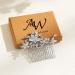 AW BRIDAL Cubic Zirconia Wedding Hair Comb - Silver Flower Bridal Hair Clip for Brides & Bridesmaids - Buy Online on GoSupps.com