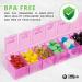 BoxSik Pink Pill Organizer - 7-Day Weekly Medication Storage for Vitamins & Supplements | Travel-Friendly - Buy Online on GoSupps.com