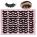 Strip Lashes Bulk C Curl 30 Pairs Cat Eye Faux Mink Lashes Pack Wholesale 18mm Long 3D Volume Natural False Eyelashes Bulk Cat Eye Mink Lashes /30 Pairs