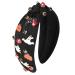 Gmmidea Halloween Jeweled Headbands for Women Girls Beaded Boo Pumpkin Ghost Bat Headband Sparkly Rhinestone Knotted Headband Cute Halloween Costume Headpiece Hair Accessories (Ghost & Pumpkin)-black