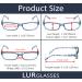 Buy LUR Reading Glasses 5 Pack for Women - Fashionable Red Readers 2.5x | International Shipping Available - Buy Online on GoSupps.com