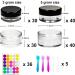 Youngever 140 Set Cosmetic Container - Empty Sample Jars Cream Cans 5G & 3G Plastic Pots with Lids Mini Spatulas & Labels - International Shipping Available - Buy Online on GoSupps.com