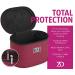 Wig Travel Case with Collapsible Stand - Dome Foam Head - Zipper Carrying Case - Burgundy - Buy Online on GoSupps.com