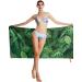 CHARS Microfiber Quick Drying Beach Towel - Large 30 x 60 inches - Green Leaf Design - Super Absorbent & Sand Free - Ideal for Travel, Gym, Camping, Yoga, Outdoor Activities - Includes Carrying Bag - Buy Online on GoSupps.com