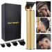 Hair Clippers for Men Electric Pro Li Outliner Rechargeable Cordless T-Blade Trimmer for Men Hair Trimmer for Men 0mm Baldheaded Hair Clippe Waterproof Grooming Kit Gold
