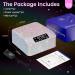 UV LED Nail Lamp 96W - Professional Quick Dry Curing Light for Salon & Home | 4 Timer Settings Auto Sensor A-white Sparkly Gel Polish Dryer - Buy Online on GoSupps.com