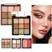 Eyeshadow Blush Palette Face Makeup Palette with Eyeshadow Blush Highlighter Long Lasting Brilliant Matte Cosmetics for Daily Use & Evening Party 02 - Buy Online on GoSupps.com