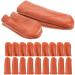 SEWACC 20 Pcs Leather Finger Cots Needle Felting Finger Protectors Thumb Finger Thimble Embroidery Needlework Fingers Thumb Protection Sleeve Cots (Random Color)