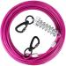 HaiYUAN Dog Tie Out Cable 10/15/20/25/30 FT Dog Runner for Yard Steel Wire Dog Cable with Durable Superior Clips Pink Dog Chains Heavy Duty for Outside Hold Large Dogs Up to 165 lbs 10FT Pink