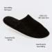MODLUX Cotton Velvet Closed Toe Spa Slippers - 12 Pairs with Travel Bags | Non-Slip Disposable Slippers for Home, Hotel, Commercial Use - 6 Medium/6 Large, 12 Pack Combo Black - Buy Online on GoSupps.com