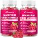Magnesium Oxide Gummies 400mg for Nerve & Muscle Support - Chewable Supplement for Adults & Kids Sugar-Free Non-GMO Raspberry Flavor 120 Count