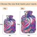 Colorful Paisley Flower Hot Water Bottle with Cover - 2L for Back Pain Relief & Cold Therapy | Naanle International Shipping - Buy Online on GoSupps.com