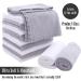 12 Pack Premium Quick Drying Microfiber Washcloths Set - Soft Coral Velvet, Highly Absorbent - Bath, Spa, Facial, Fingertip Towel - Grey & White - Buy Online on GoSupps.com
