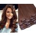 Clip In Extensions Set 100% Real Hair 7 pieces 70g Hair Extension 55cm Clip-In Hair Extension in the color #08 Golden Brown