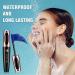 Blue Waterproof 4D Silk Fiber Lash Mascara with Eyeliner & Folding Comb Brush - Lengthening, Volumizing, Long-Lasting, Natural Eye Makeup - Buy Online on GoSupps.com