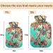 Naanle Orange Peacock Flowers Hot Water Bottle with Lid | 2L Heat Bottle for Back Pain Relief & Cold Therapy - International Shipping Available - Buy Online on GoSupps.com