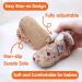 Dotty Fish Cotton Baby Booties with Suede Sole, Warm Fleece Lining | Non-Slip Pram Shoes for Boys, Girls, Unisex | Winter First Shoes 0-6 Months Brown Woodland Animals - Buy Online on GoSupps.com