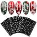 8 Sheets Christmas Nail Art Stickers Decals Self-Adhesive White Snowflakes Winter Nail Supplies Nail Art Design Decoration Accessories Glitter White & White