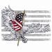 Dopetattoo 6 sheets Temporary Tattoo Usa Flag Eagle America for July 4th Fake tattoos for Face Body