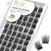 Cluster lashes 72 Clusters B&Q Lash Clusters D Curl Individual Cluster Lashes Natural Eyelash Clusters DIY Lash Extensions Soft Fluffy Cluster Eyelash Extensions (UK-FD-B42-D-14) D-14 mm B 42