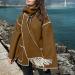 Hanxiulin Women's Winter Coat with Scarf - Loose Long-Sleeved Fleece Jacket - Warm Autumn Fashion - Buy Online on GoSupps.com