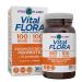 Vital Planet - Vital Flora Advanced Biome Probiotic 100 Billion CFU 100 Diverse Strains 10 Organic Prebiotics Immune Support Colon and Digestive Health Probiotics for Women and Men 30 Capsules Unflavored 30 Count (Pack
