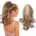 TESS Claw Clip in Ponytail Hair Extensions 12 Inches Curly Wavy Ponytail Extension #24 Natural Blonde Hair Extensions Clip in Ponytail Blond for Women 110g