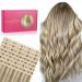 If-of-hearted tape extensions real hair 40pcs 100g 50cm 20 inch brown highlights gold blond hair extension real hair extensions tape invisible tape in extensions real hair extensions silky 50cm-100g #8a/22 ash brown highlights golden blonde
