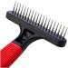 Ferplast Rechenkamm for Dogs - GRO 5872 Rotating Rounded Teeth Ideal for Medium & Long Hair 15.5 x 11 x 3.3 cm Black - 1 Piece - Buy Online on GoSupps.com
