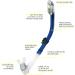 Cressi Adult Supernova Dry Diving Snorkel - Clear/Cobalt, Splash Guard, Top Valve - Buy Online on GoSupps.com