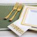 LEKOCH 100 Pcs Disposable White Napkins with Gold Design - Premium Air Laid Fabric-like Napkins for Weddings - 43x30 cm Luxury Party Supplies - Buy Online on GoSupps.com