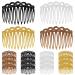 Prasacco 16 Pieces Hair Combs for Women Accessories French Hair Side Combs Plastic Twisthair Hair Accessories Comb Hair Clips Bridal Wedding Veil Teeth Hair Combs for Girls