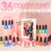 Gellen Gel Nail Polish Kit - 39 Pcs Rainbow Nude Gray Glitters with GlossyMatte Top & Base Coats | Nail Art Set for HomeSalon | Perfect Holiday Gift - Buy Online on GoSupps.com