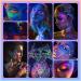 Holographic Chunky Glitter Set - 8 Glow in The Dark Colors with Glue for Body Face Nail & Hair Makeup | Perfect for Concerts Festivals & Rave Parties - Buy Online on GoSupps.com