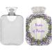 Naanle 2L Hot Water Bottle with Lavender Cover | Heat Therapy for Back Pain Relief Hand & Foot Warmer Cold Therapy - Transparent Design - Buy Online on GoSupps.com