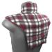Neck horns HWS - neck + shoulders + back - linseed pillow - nude pillow thermal pillows - neck heat pillow simple warming - Flanel caro -red