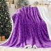 inhand Sherpa Throw Blanket Warm Cozy Soft Throw Blanket for Couch Bed Sofa Fluffy Reversible Plush Fuzzy Sherpa Fleece Blankets and Throws for Adults Women Men(Purple 50 x 60 ) Purple 50"X60"