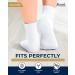 Diabetic Ankle Socks for Men & Women - 6 Pairs Wide Non Binding Quarter Length Socks | Edema Neuropathy - Large White - Buy Online on GoSupps.com