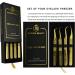 Alishba Beauty Eyelash Extension Tweezers Set - Precision Fiber Tip Japanese Stainless Steel (Gold) - Pack of 4 - Buy Online on GoSupps.com