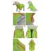 Lovelonglong Fashion Hooded Pet Dog Raincoat - Lightweight Zipper Closure Rain Poncho with Reflective Strip - Green XXXXL (100lbs) - Buy Online on GoSupps.com