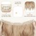 Sofeiyan Invisible Wire Hair Extensions with Soft Lace Weft Transparent Wire Adjustable Size with 4 Secure Clips Long Curly Wavy Synthetic Hairpiece for Women - 20 Inch Honey Blonde/Platinum Blonde Honey Blonde Mixed Platinum Blonde - Buy Online on GoSupps.com