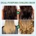 Travel Curling Iron 1 Inch Mini | 2-in-1 Ceramic Wand & Flat Iron | Fast Heat-Up | Travel Size Curler for All Hair Types - Mint Green - Buy Online on GoSupps.com