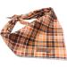 Lionet Paws Dog Bandana Headscarves | Triangular Scarf for Small Medium & Large Dogs | Orange & Black Checked Design - International Shipping Available - Buy Online on GoSupps.com
