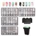 Niceneeded Nail Art Stamping Kit with 4 PCs nail plates 1 nail stamp 1 nail scraper with flower patterns Image plates Nail Art Tools for DIY decoration
