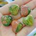 XIANNVXI 10 PC Unakite Heart Stones - Polished Natural Healing Crystals & Gemstones Set | Pink Green Thulite for Luck - Buy Online on GoSupps.com