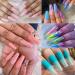 AddFavor 200pcs Long Ballerina Coffin Press On Nails with Chunky Glitter and Sticker Decals - Acrylic Fake Nails for Women and Teen Girls - Buy Online on GoSupps.com